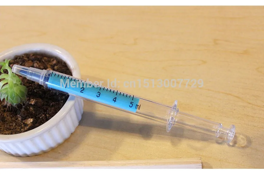 12 шт. 6 цветов милый шприц с иглой для инъекций флуоресцентная ручка маркеры