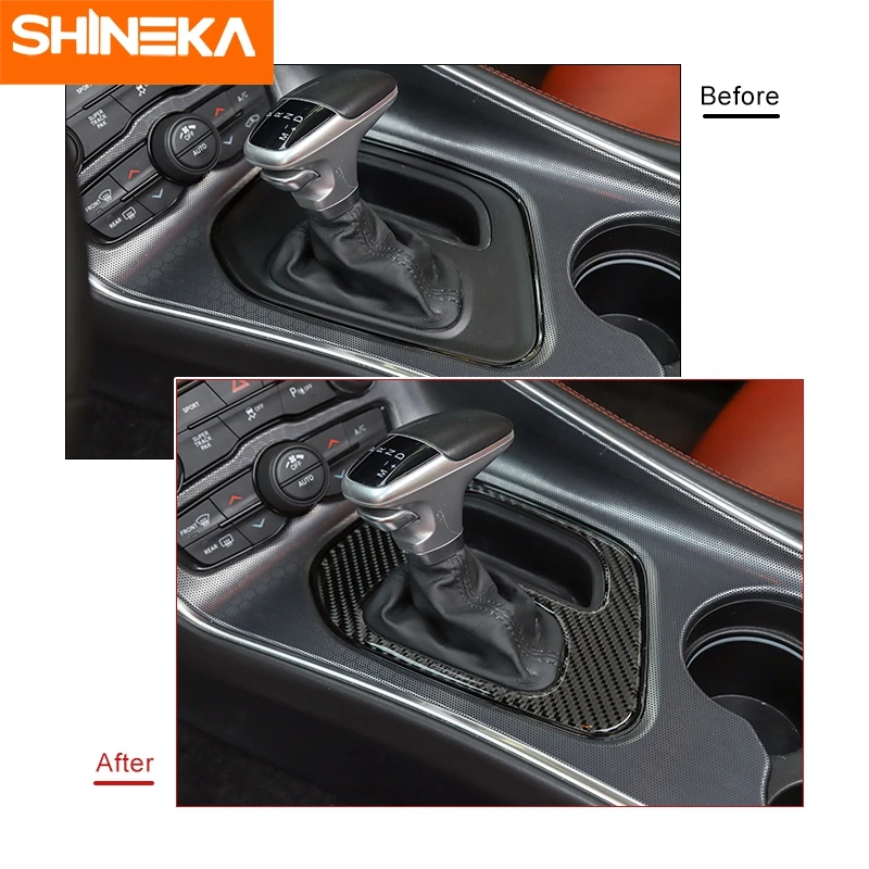 Наклейка SHINEKA из углеродного волокна для чехла переключения передач в салоне