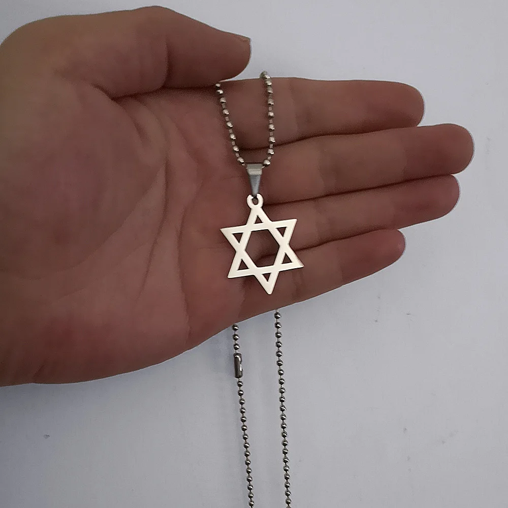 FIREBROS звезда из нержавеющей стали Давида кулон Израиля религиозный амулет