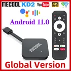 2021 Mecool KD2 ТВ-приставка Android 11 Сертифицированный Google TV Stick Amlogic S905Y4 4 ГБ 32 ГБ DDR4 4K 2,4G  5G Wifi BT AV1 TV Dongle vs KD1