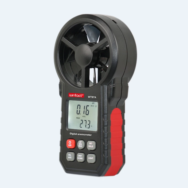 Портативный цифровой анемометр WT87A измеритель скорости ветра температуры