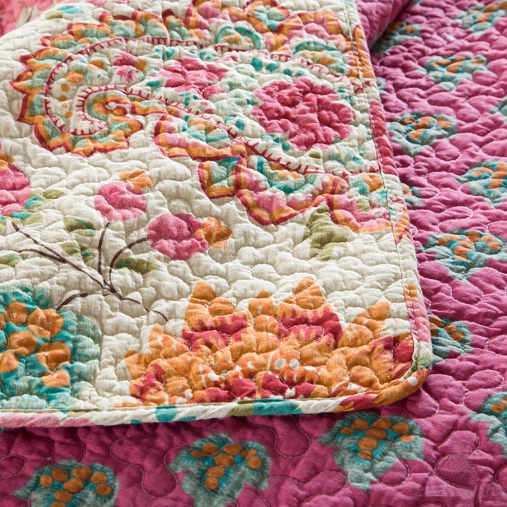 Лоскутный комплект одеял ручной работы 3 шт. моющееся покрывало хлопковое