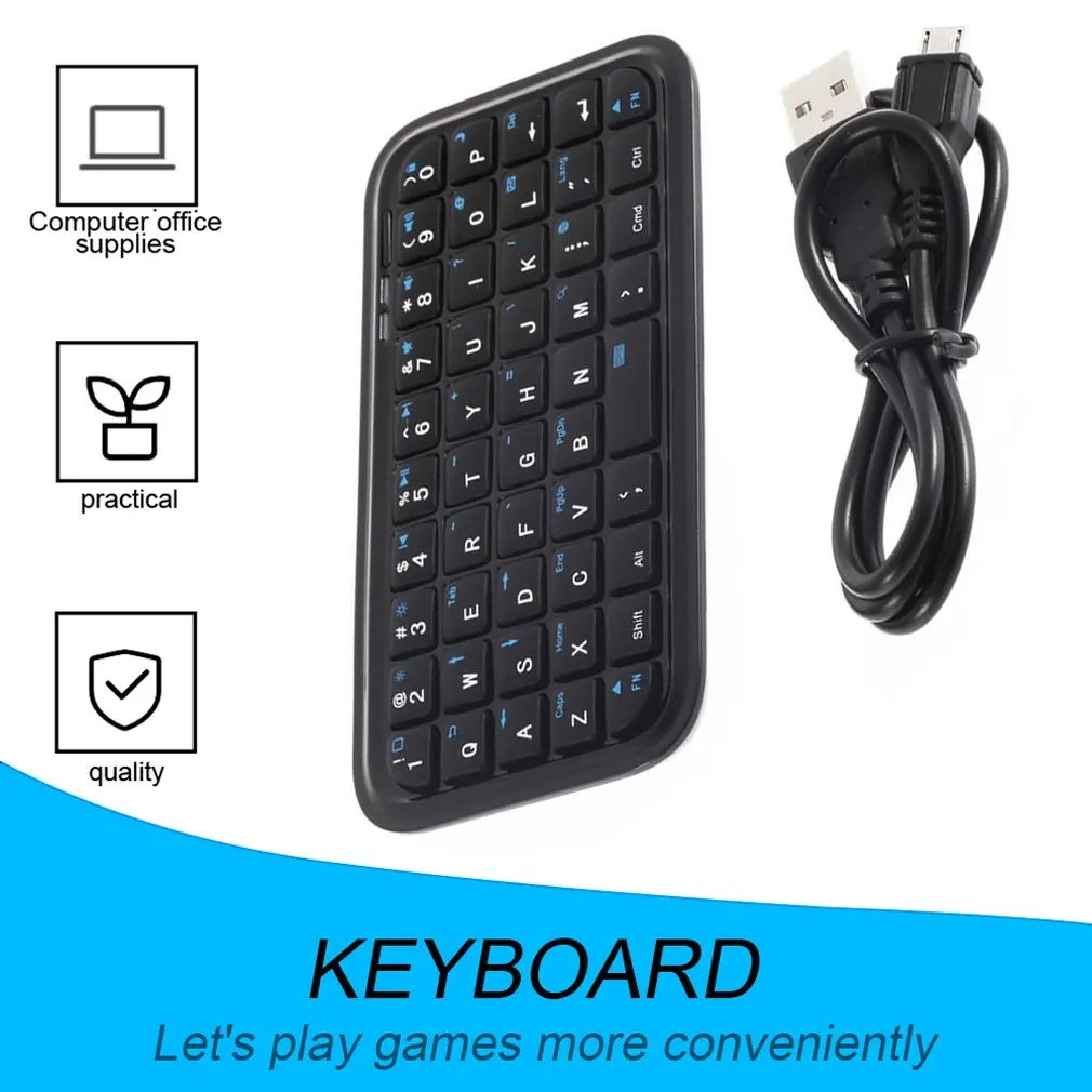 Built-in Rechargeable Li-ion Battery Mini Wireless Bluetooth 3.0 Keyboard for iPad 2/3/4 iPhone 4S 5 Android OS PC | Компьютеры и офис
