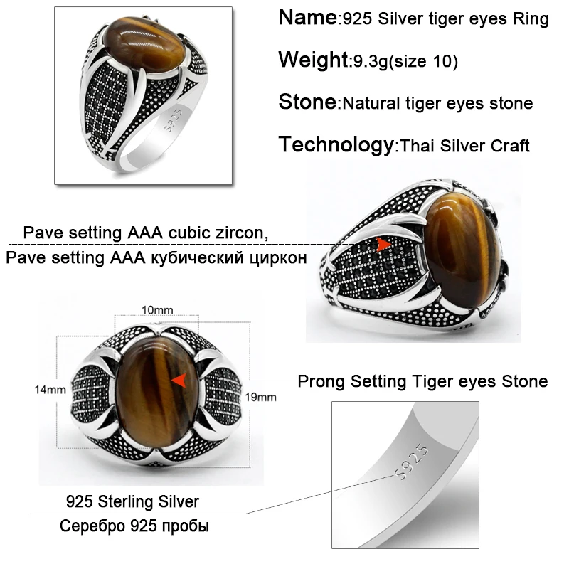 Мужское кольцо с искусственным камнем серебро 925 пробы | Украшения и аксессуары