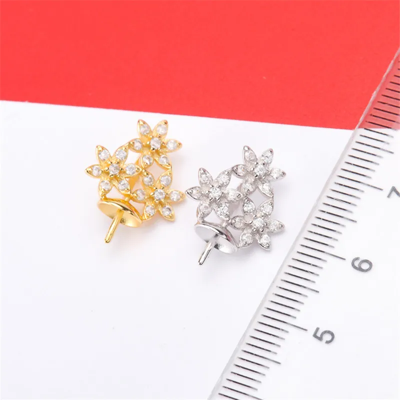 

Jewelry Handwork Pendant Base S925 Sterling Silver Pearl Pendant Accessories And Parts Findings Jewelry For DIY Fittings Women