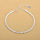 Бесплатная доставка, серебряные браслеты высшего качества, Стерлинговое Серебро 925 пробы, модные браслеты, модный браслет в подарок