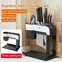 stainless steel kitchen storage rack for chopsticks and knife plate rack