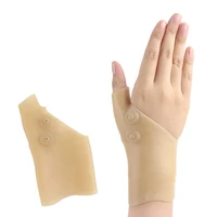 1pcs magnetic wrist hand thumb support gloves silicone gel arthritis pressure corrector massage pain relief gloves