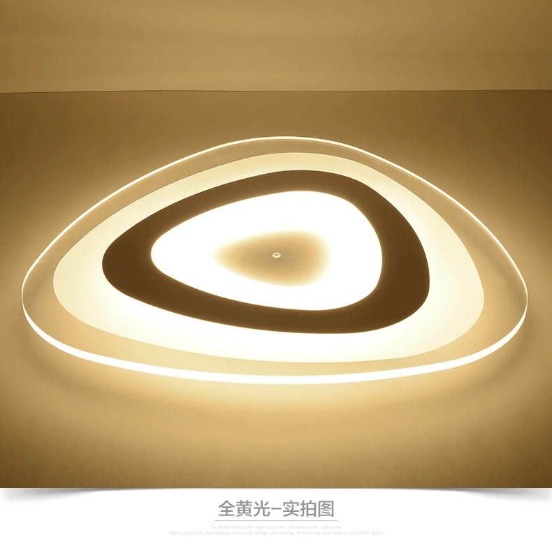 

Creative special shaped led ceiling lamp ultra thin acrylic triangle bedroom lamp personalized living room lamp
