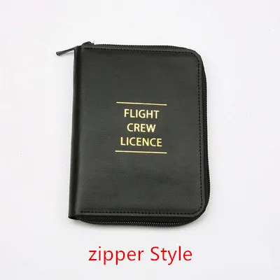 pilots credit card pu leather holder high quality special crew men folder fight licence case bag best gift free global shipping