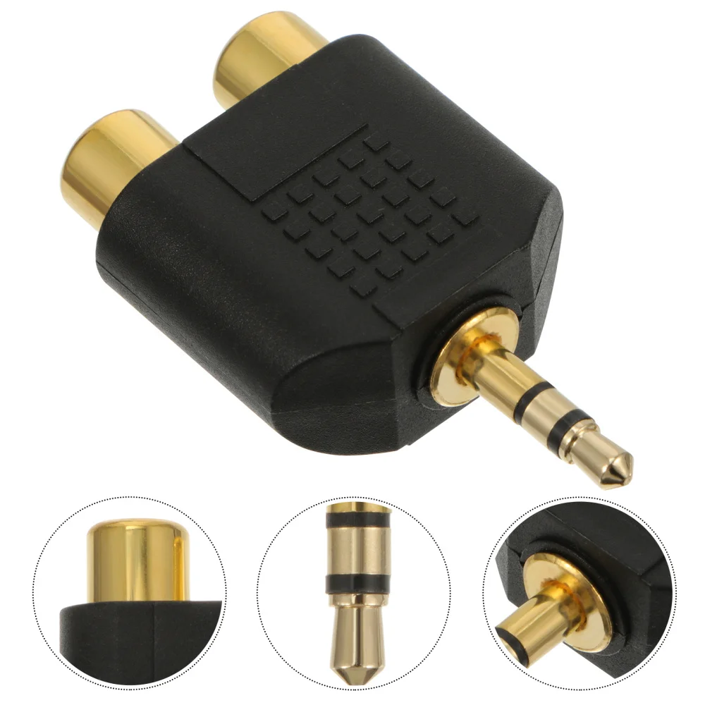 

8pcs 3.5mm Male to 2 RCA Female Connector Adapter Stereo Jack Splitter