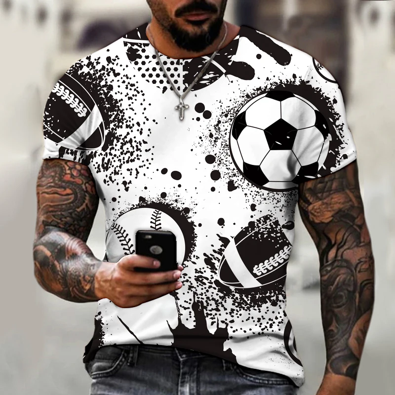 

Sexy designer 2021 original design street football culture street graffiti fashion men's T-shirt short sleeve large size top