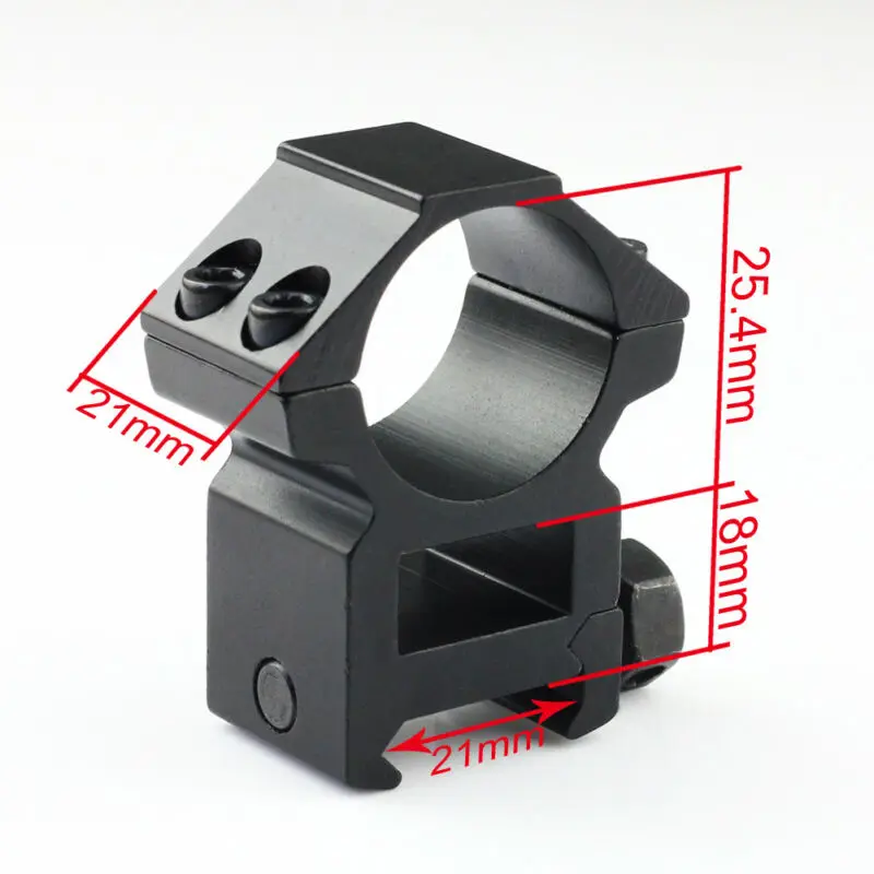 

2 x Picatinny Weaver Rail Mount High Profile 1" 25.4mm Rings Scope Mount