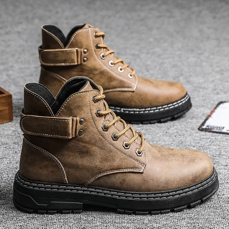 

Martin boots, men's boots, British retro tooling boots, men's high boots, Korean trend waterproof boots