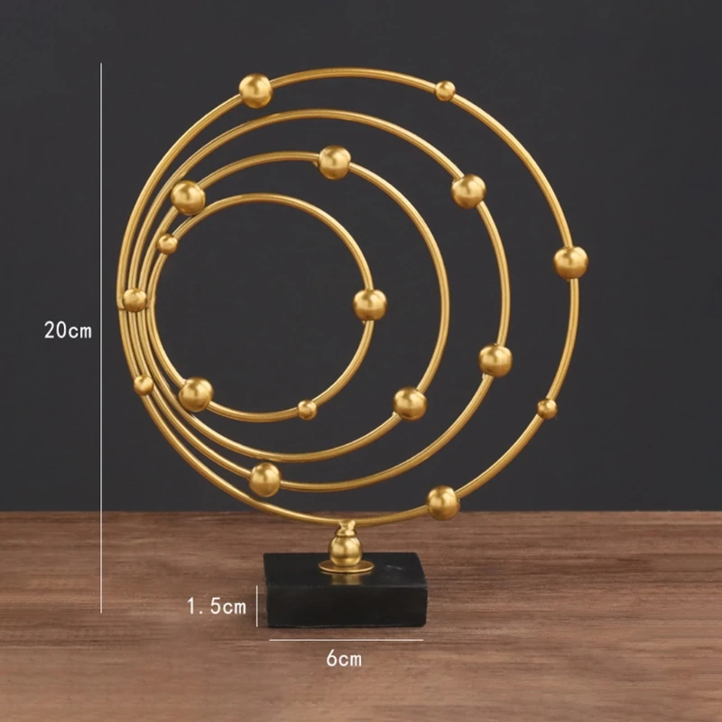 594C роскошный орнамент планеты в скандинавском стиле Абстрактная Металлическая