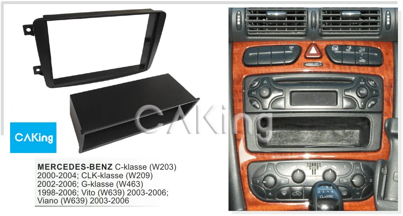 Автомобильный радиоприемник Facia Panel для MERCEDES BENZ C klase (W203)CLK (W209)G (W463)Viano (W639)Vito (W639) Dash