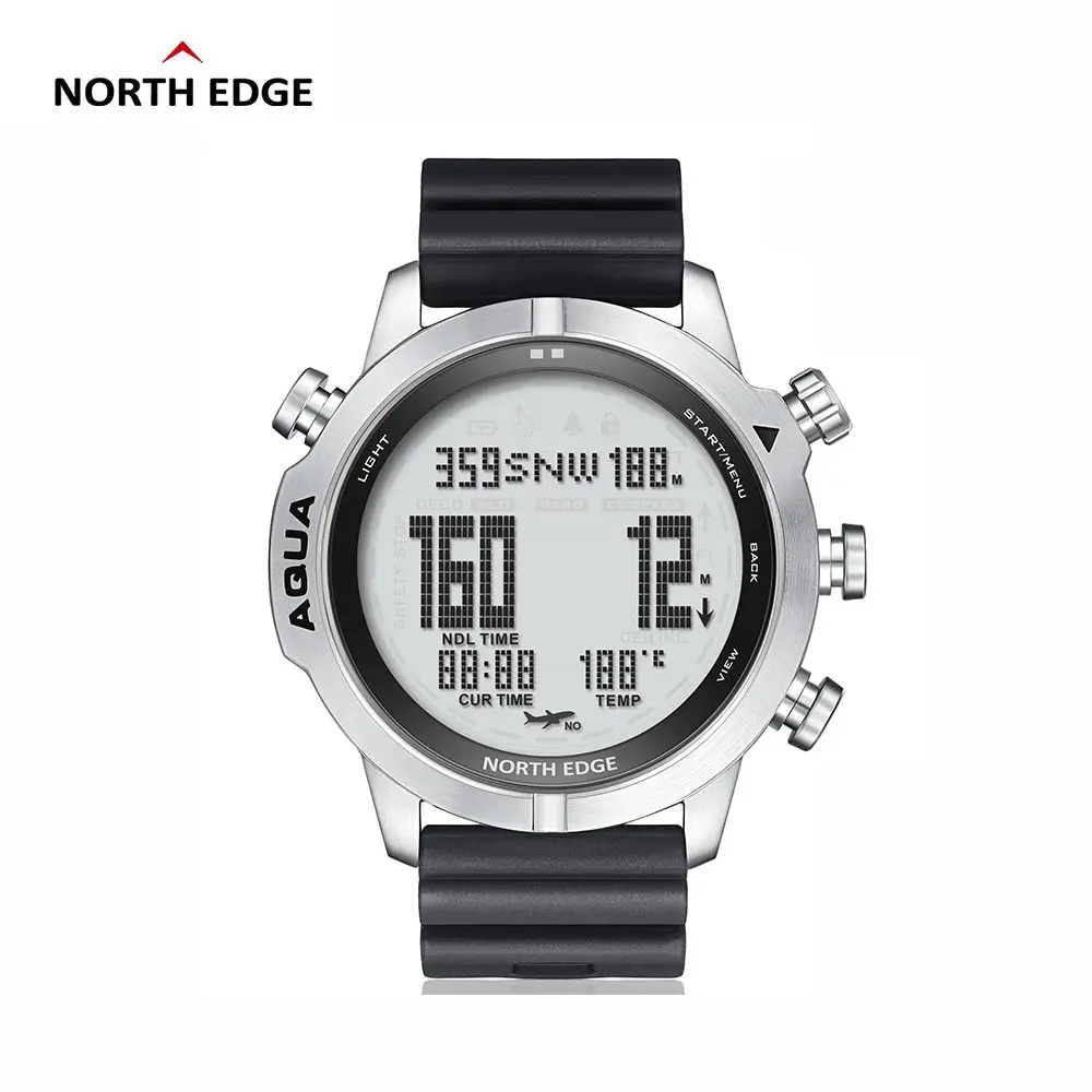 2021 NORTH EDGE AQUA Мужские Профессиональные Водонепроницаемые часы для дайвинга до 100 м