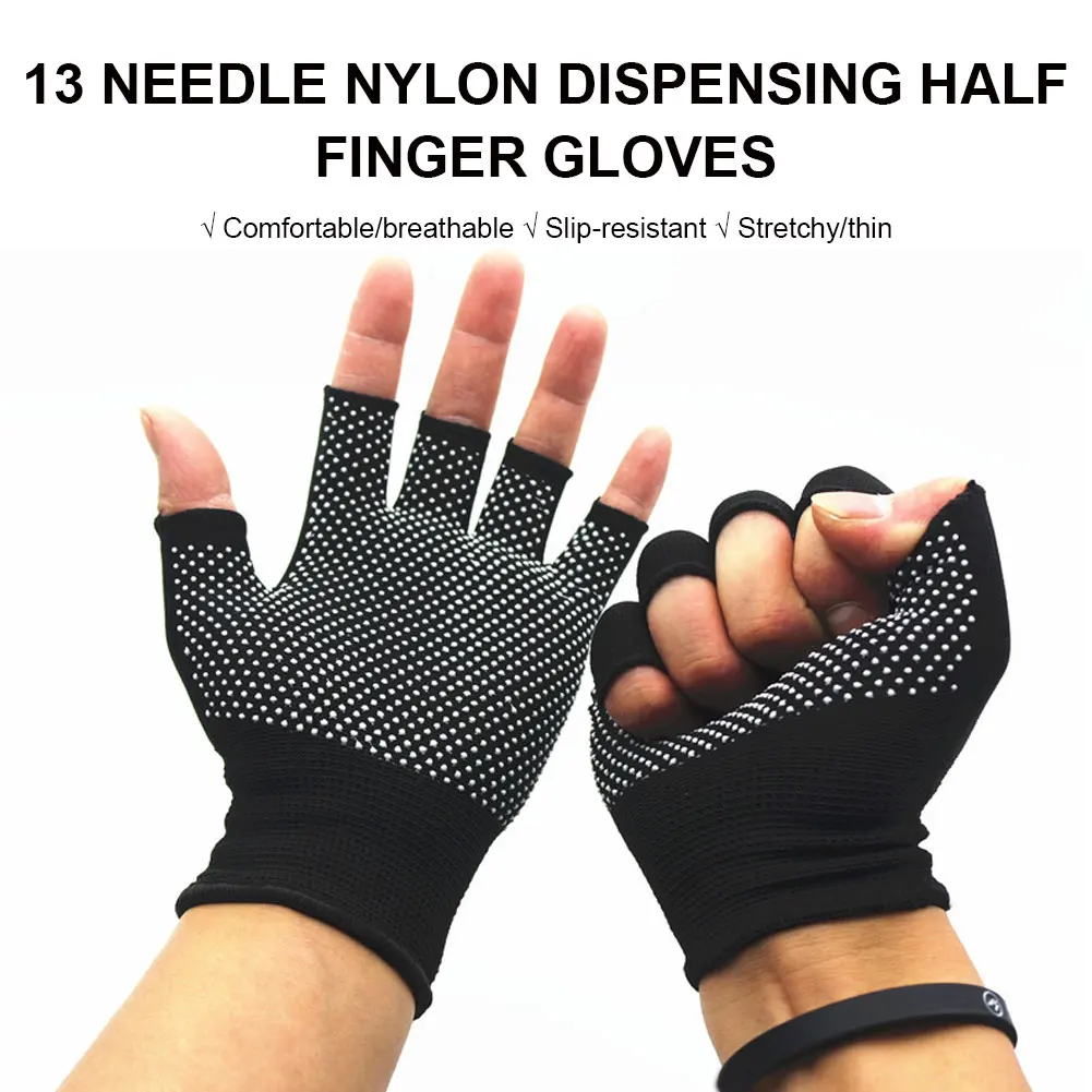 

1 Pair Half Finger Fingerless Gloves Men/Women Black Warm Knitted Stretch Elastic Winter Outdoor Equipment Cycling Accessories