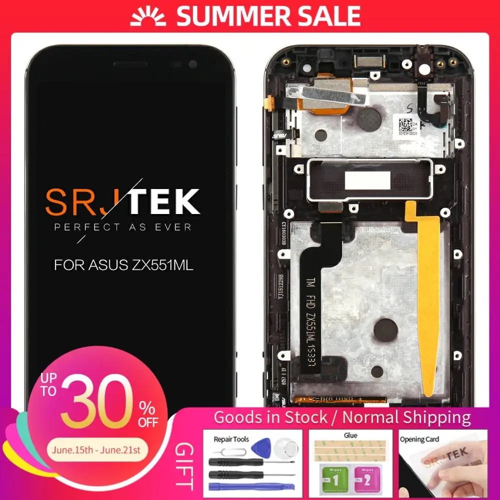 5 &quotдля Asus Zenfone Zoom ZX551ML ЖК-дисплей Матрица + сенсорный экран дигитайзер полная