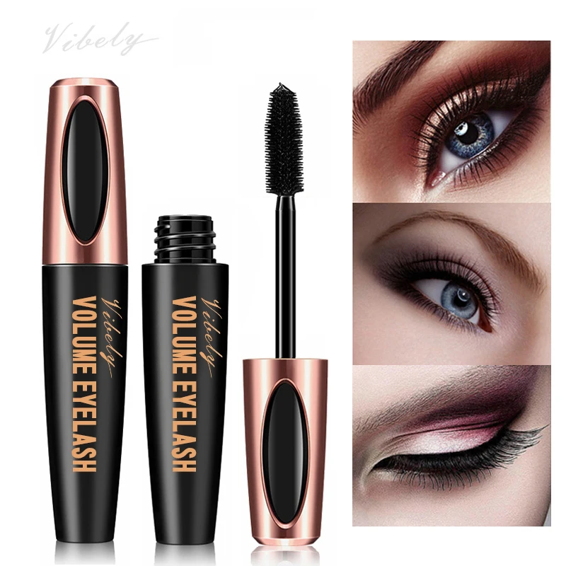 

New 4D Silk Fiber Eyelash Mascara Long Lasting Lengthening Curling Mascara Waterproof Black Eye Lash Extension Makeup Cosmetics