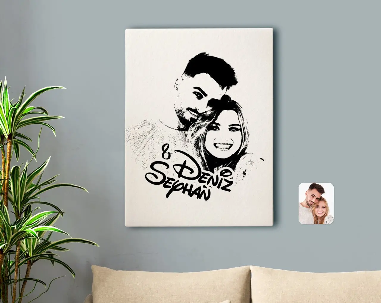 

Персонализированный холщовый стол с силуэтом на День святого Валентина 30x50 см-1B, качественный доступный подарок, дорогой супруг, надежная в...