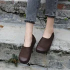 Балетки женские без шнуровки, из натуральной кожи