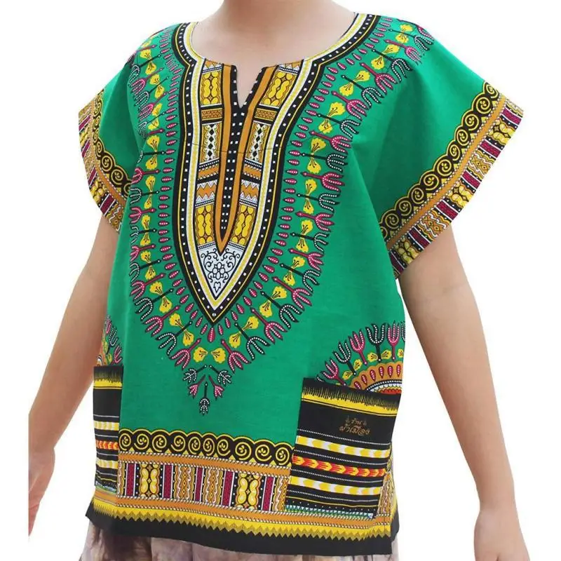 

2020 spring and summer african children polyester printing shirts