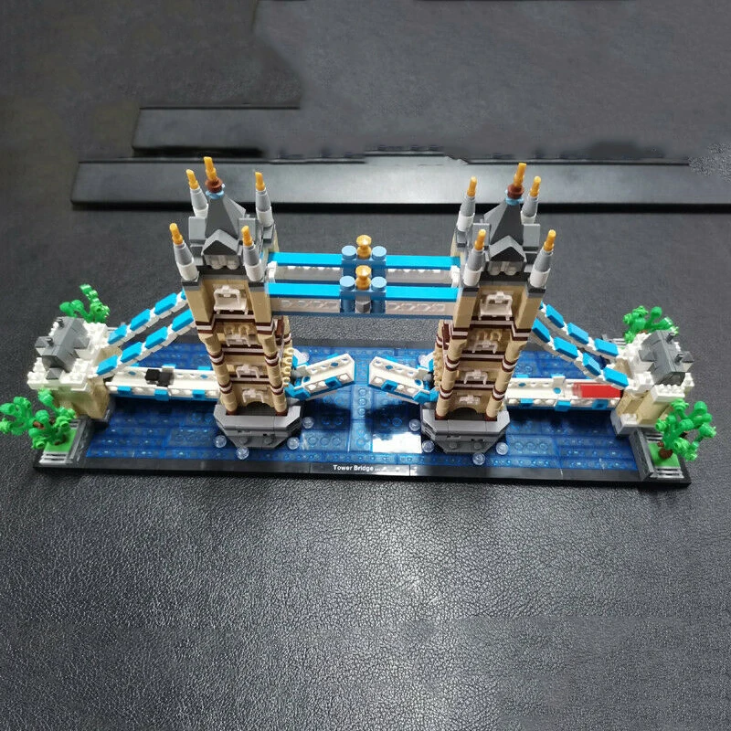 Модель автомобиля LOZ 1026 Лондонская башня мост река | Игрушки и хобби