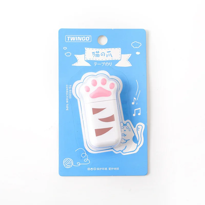 

Cat Claw Portable Correction Tape Kawaii White Out Corrector Promotional Gift Stationery Student Prize School Office Supply