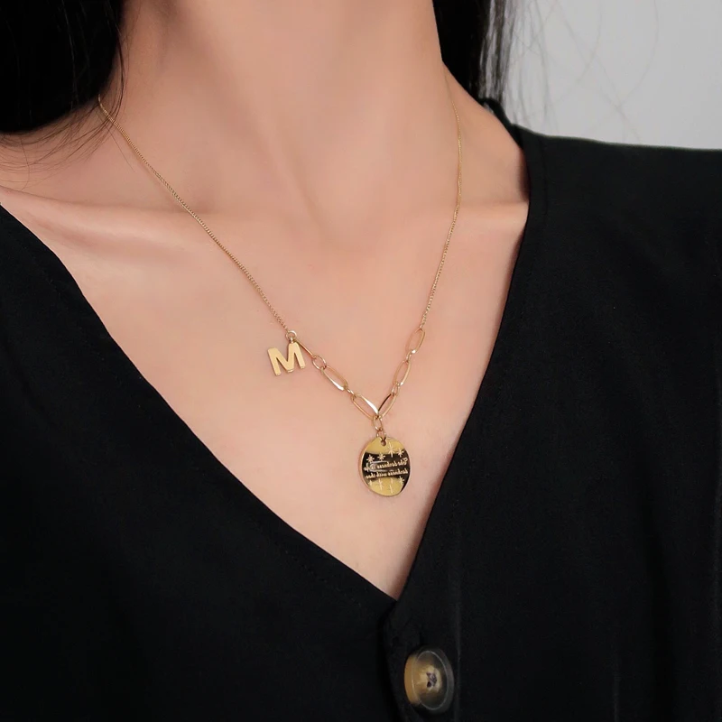 Тонкая цепочка ожерелье изысканное ювелирное изделие хит продаж золотое