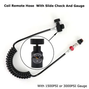 Новый Пейнтбольный пневматический пистолет, пневматический шланг с катушкой PCP для страйкбола с слайд-чек быстрого отключения и манометром 1500PSI 3000PSI, камуфляжный чехол