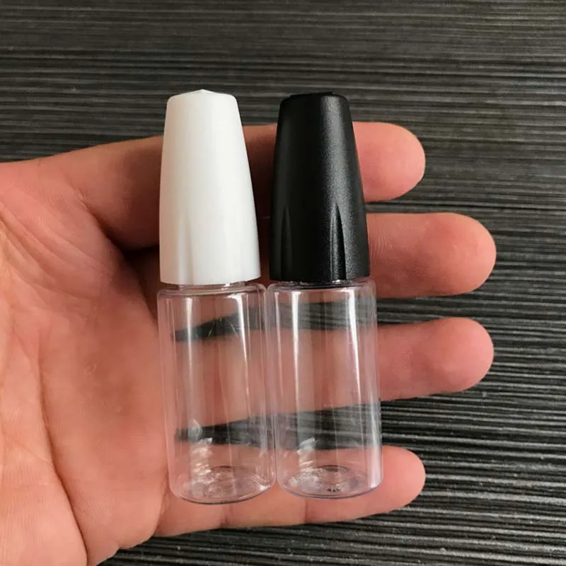 

500pcs 10ml NEW Vape E Juice E Liquid Plastic Dropper Bottle PET Bottles With Metal Long Thin Needle And White Black Cap