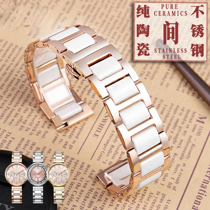 

For Casio Ltp1391 \1060\5023\2085\1095\2087 Ceramic Watch Band Female Steel Watch Strap
