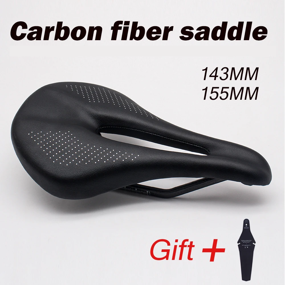 

Carbon Fiber Bicycle Saddle Road Mtb Mountain Wide Bike Saddle For Men Women Comfort Trail Races Cycling Bike Seat Bicycle Parts