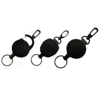 portable telescopic keychain durable heavy duty anti lose stretch key ring holder camping tool
