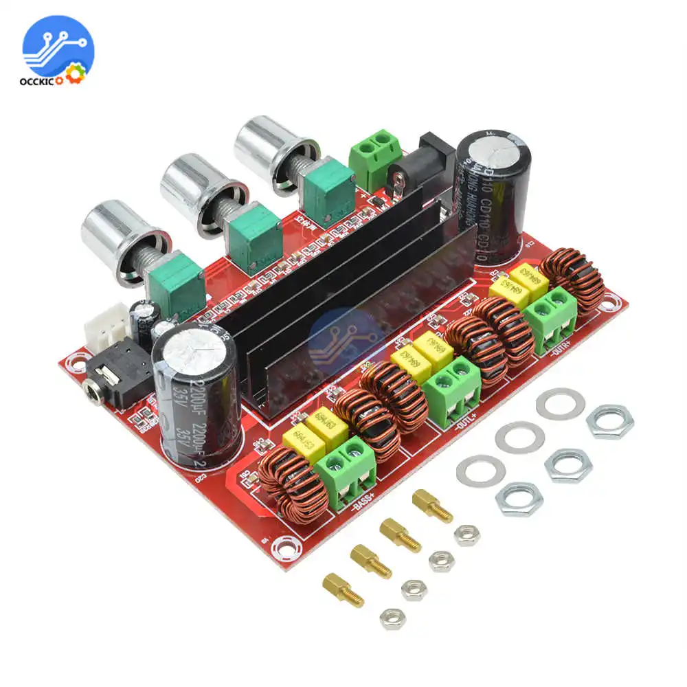 DC 12 V-24 V TPA3116D2 50Wx2+ 100 Вт 2,1 3 Каналы цифровой сабвуфер усилитель доска модуль Мощность аудио усилитель для колонок