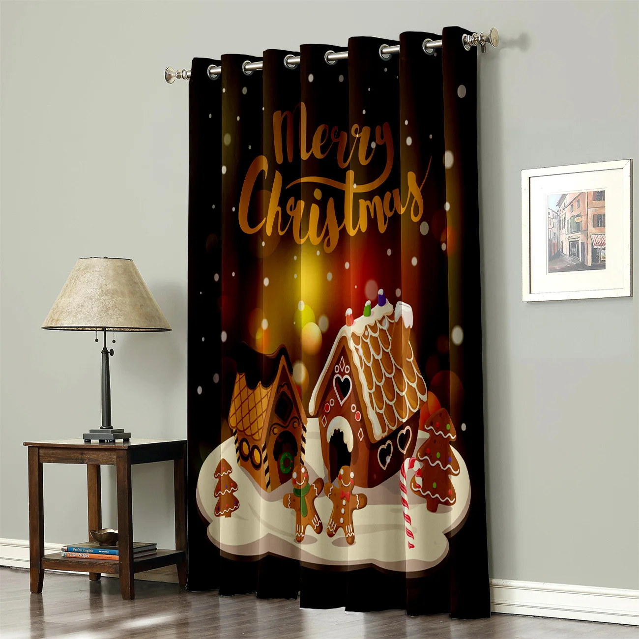 COCOHouse Merry Christmas занавески для комнаты большие окна ванной улицы цветочные