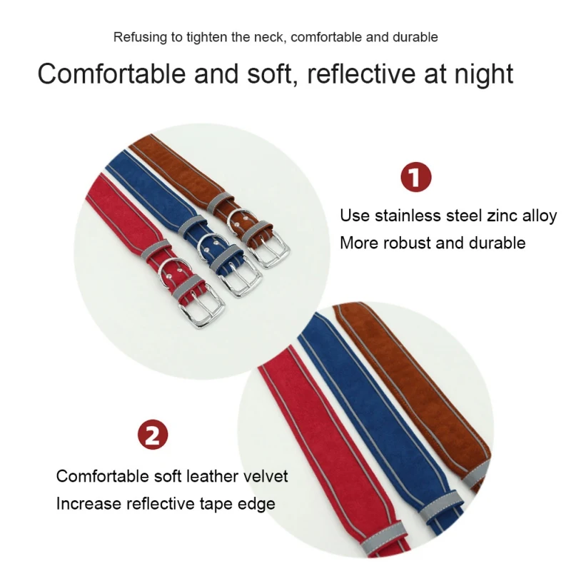 

Adjustable Pet Dog Collar for Small Large Dogs Durable Puppy Big Dog Collars Pitbull Pug Products for Pets*