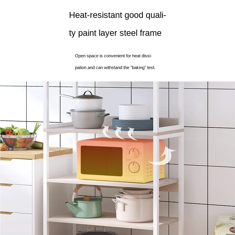 

Kitchen Storage Rack Floor-Standing Multi-Layer Shelf Supplies Household Complete Collection Microwave Oven Storage Rack