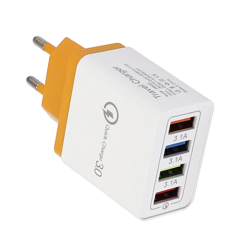 QC 3 0 настенное зарядное устройство для быстрой зарядки 4 порта usb хаб адаптеры