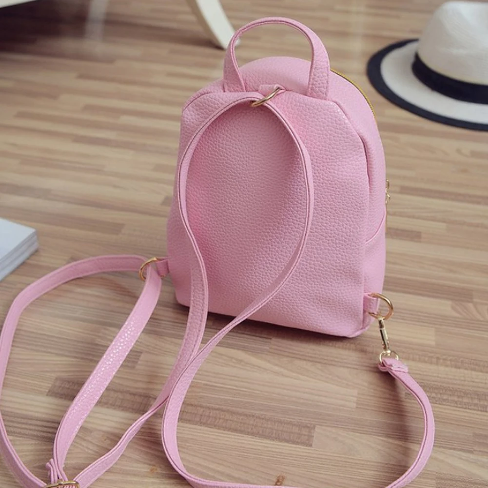 

1Pcs Girls Pack Backpacks Women'S Backpack Mini New Style For Teenager Children'S School Backpack PU Leather