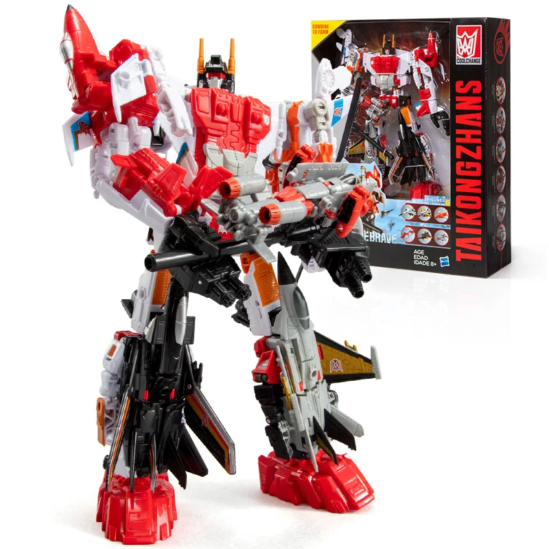 6 in 1 Superion HZX Transformation Toys Upgrade Version Action Figure KO G1 Robot Aircraft IDW Model Boy Kids NO BOX