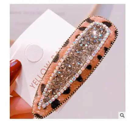 Женские сексуальные леопардовые лошадиные волосы чешские бриллиантовые клипсы