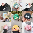 Чехол для беспроводной bluetooth-гарнитуры QCY T7, симпатичный силиконовый мини-чехол с рисунком динозавра, собаки, цыпленка для qcy t7, чехол