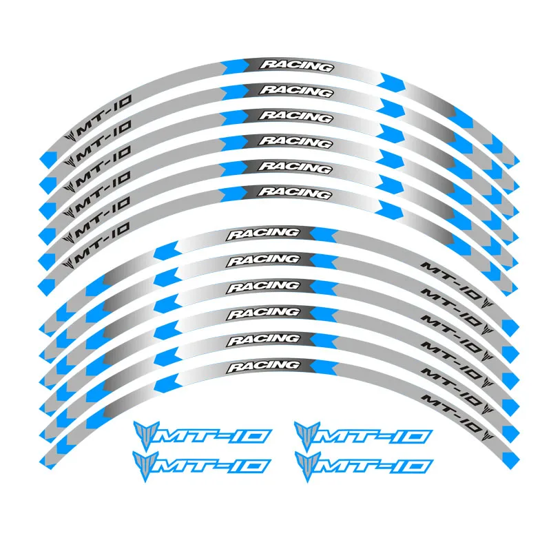 12 шт. новый высококачественный мотоцикл MT10 наклейка для колес полоса
