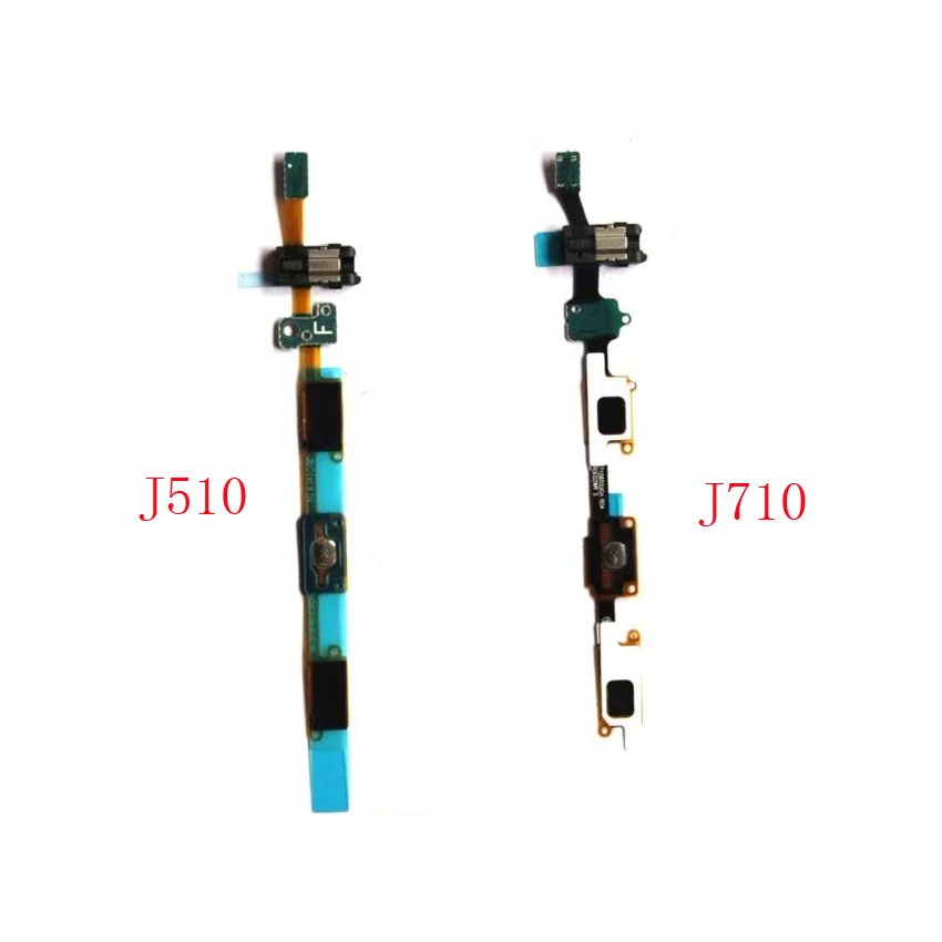 20шт. Клавиша домашней кнопки, датчик, аудиоразъем, гнездо для наушников, гибкий кабель для Samsung Galaxy J5 J7 2016 J510 J510F J710 J710F.