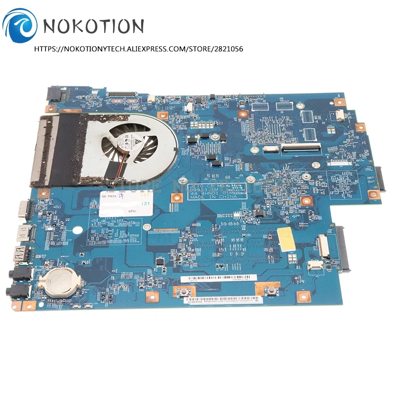NOKOTION для Acer Aspire 7741 7741G материнская плата I5 ЦП + радиатор подходит ACER 7551 7551g PC