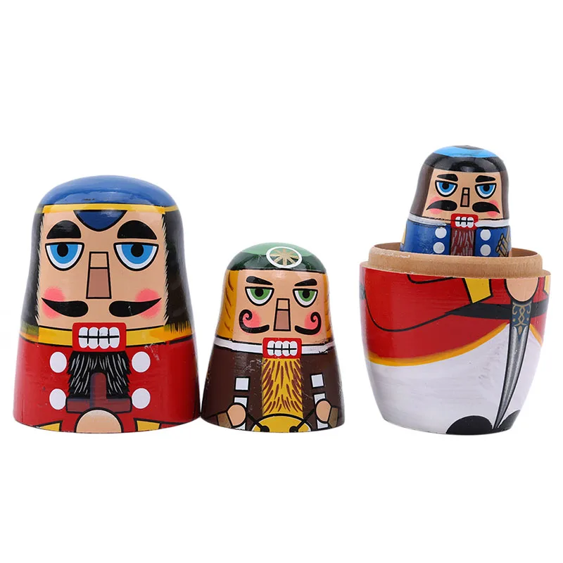 5 Pcs/Set Walnut Russian Dolls Hand Painted Home Decor Birthday Gifts Baby Toys Nesting Wooden Matryoshka | Игрушки и хобби