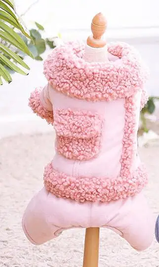 Розовый Одежда для Чихуахуа мягкая куртка для собак Одежда для чихуахуа Маленькие Средние собаки зимнее пальто для собак теплая одежда для маленькой собаки - Цвет: Розовый