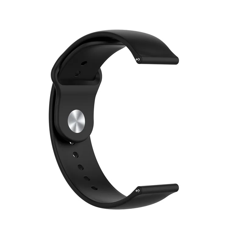 Black 18 мм 20 мм 22 мм силиконовый ремешок для huawei/Withings/samsung gear s3 Galaxy Watch 42 мм 46 мм/Amazfit Bip Smartwatch сменный ремешок - Цвет: Black